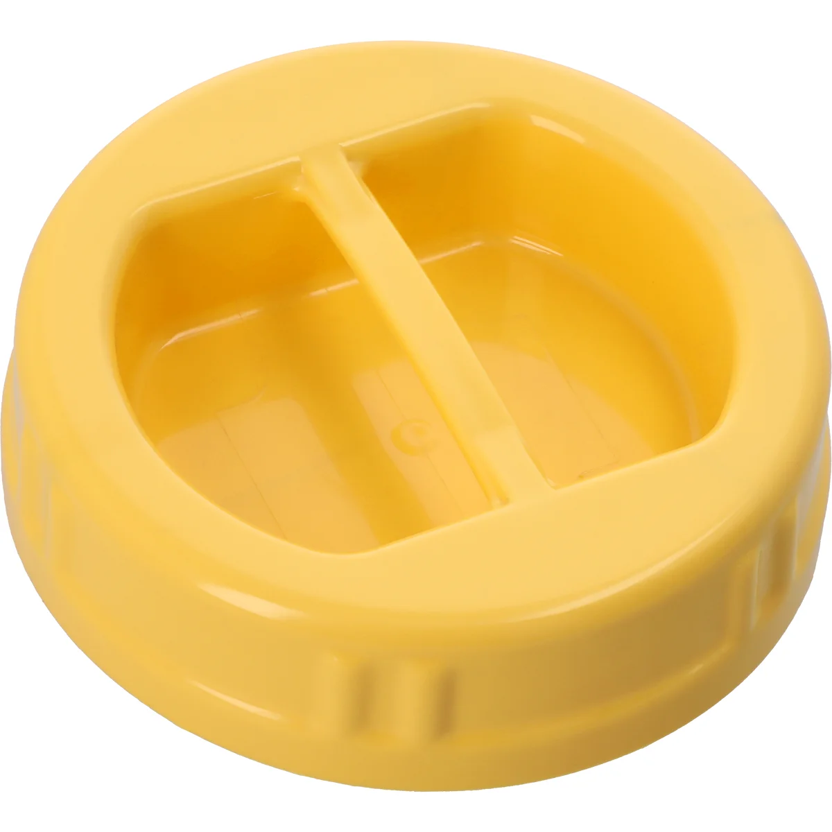 Yellow plastic twist-off (TO) lid Ø100 mm with handle, for glass jars
