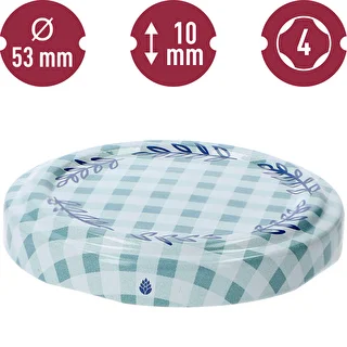 Twist off lid Ø 53, grid graphic - 10 pcs – photo 4