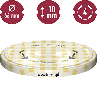 Twist off lid Ø 66, grid graphic - 10 pcs – photo 10