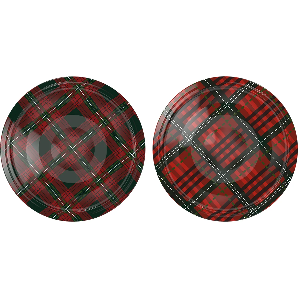 Lid Ø66/4 tartan mix, 10 pcs
