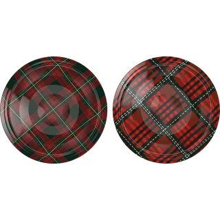 Lid Ø66/4 tartan mix, 10 pcs