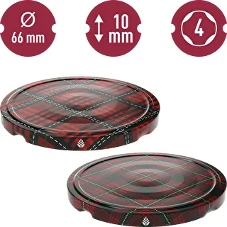 Lid Ø66/4 tartan mix, 10 pcs – photo 2