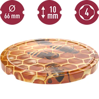Honeycomb Ø66 twist-off lid - 10 pcs – photo 3