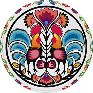 Twist off lid Ø66 , Folk graphic- 10 pcs.