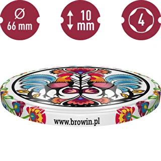 Twist off lid Ø66 , Folk graphic- 10 pcs. – photo 3