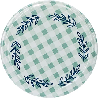 Twist-Off Jar Lids, Gingham, Ø82/6 — Pack of 10