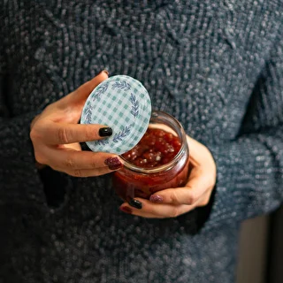 Twist off lid Ø 53, grid graphic - 10 pcs – photo 7