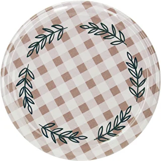 Twist-off lid fi82/6, beige check pattern, loose