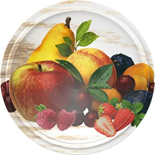 Ø66/4 twist-off lid, fruit on white background - 10 pcs – photo 1