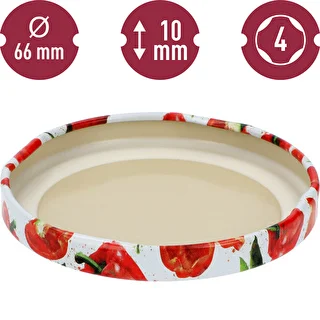 Twist-off lid Ø66/4 drawn bell peppers – 10 pcs – photo 4