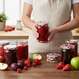 Printed Twist-Off Lids – Fruit Pattern, 82 mm/6-lug, Pack of 10 – photo 5