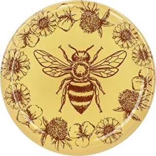 Printed twist-off lid – Honey Pattern 1, 82 mm, 6-lug, Pack of 10