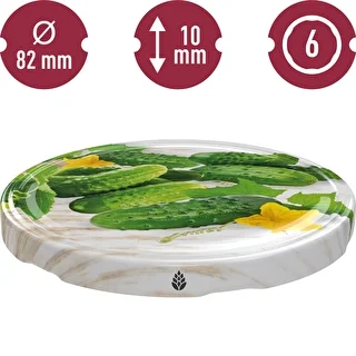 Twist off lid Ø82/6 , cucumber 2 graphic - 10 pcs. – photo 7