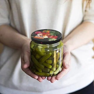 Ø82/6 twist-off lid, vegetables on black background, 10 pcs – photo 5