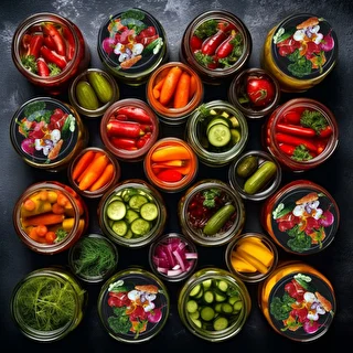 Ø82/6 twist-off lid, vegetables on black background, 10 pcs – photo 6