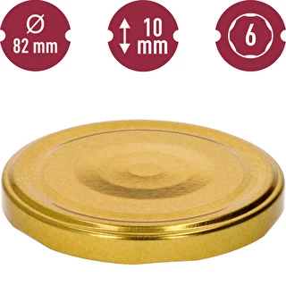 Twist off lid Ø82/6 , gold - 10 pcs. – photo 2