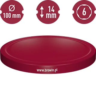 Twist off lid Ø100, Maroon - 10 pcs. – photo 3