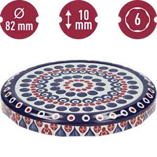 Printed Jar Lids - Ceramics Pattern 2, 82 mm, 6-lug, Pack of 10 – photo 3