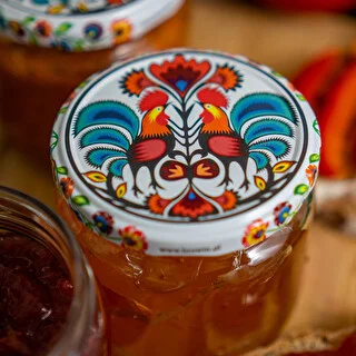 Lid Ø82 with a colourful folk pattern print, 10 pcs – photo 4