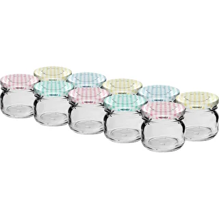 30ml twist off  glass jar with coloured lid , Ø43 - 10 pcs.