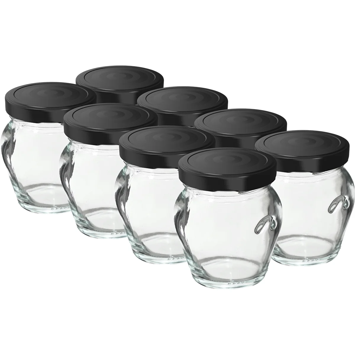106 ml Amphora twist-off jar with colourful Ø53 lid - 8 pcs
