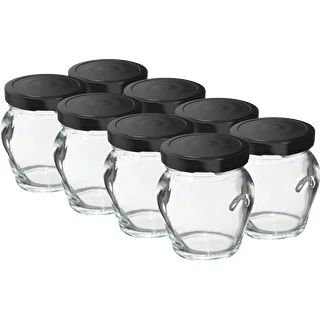 106 ml Amphora twist-off jar with colourful Ø53 lid - 8 pcs
