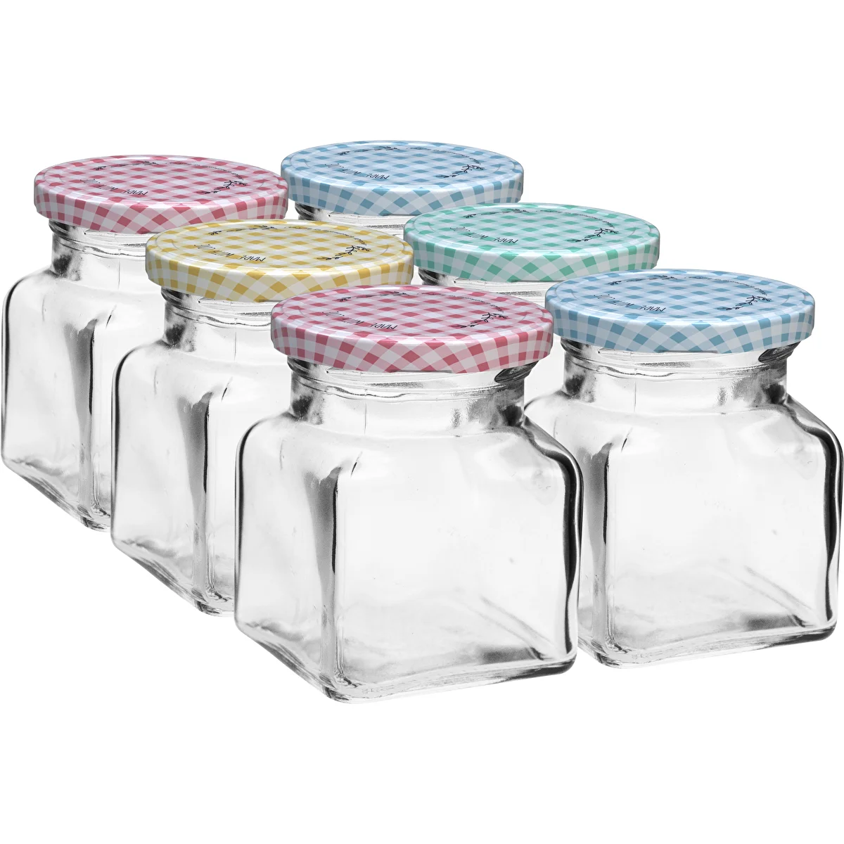 120 ml twist off Four Cornners glass jar, lid fi 53 - 6 pcs