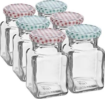 150 ml twist off glass jar Four Corners, lid fi 53 - 6 pcs