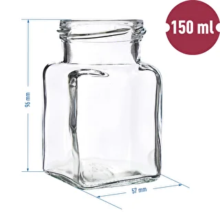 150 ml twist off glass jar Four Corners, lid fi 53 - 6 pcs – photo 5