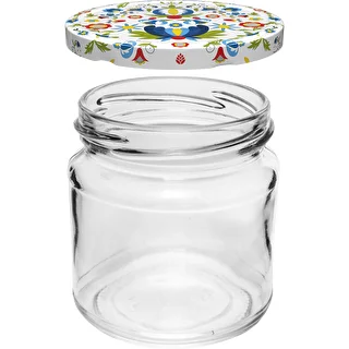 212ml twist off glass jar with coloured lid Ø66 - 6 pcs. – photo 2