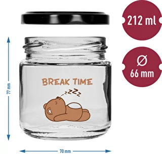 Twist-off jar for children, 212 ml, with print and lid, 6 pcs – photo 7