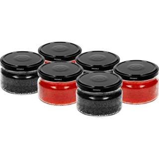200 ml low jar with black Ø82/6 lid, 6 pcs – photo 3