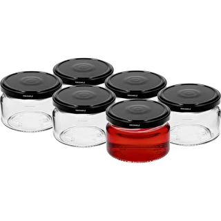 200 ml low jar with black Ø82/6 lid, 6 pcs – photo 2
