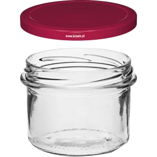 235 ml twist-off jar with burgundy lids - 6 pcs – photo 3
