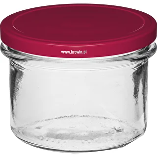 235 ml twist-off jar with burgundy lids - 6 pcs – photo 2