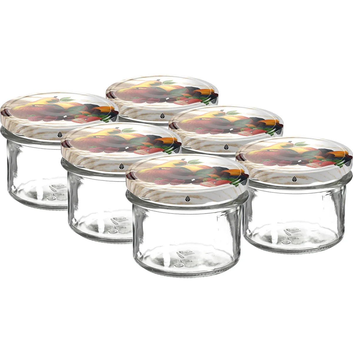 Twist-off jar 235 ml with a colour Ø82/6 lid - 6 pcs