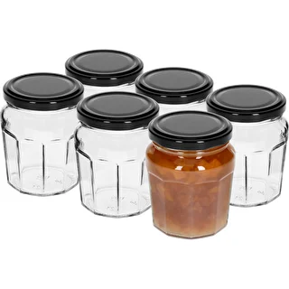 230 ml Konfitura jar with black Ø63/4 twist-off lid - 6 pcs – photo 2