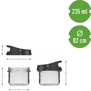 Glass container, 235 ml, with a lid for hanging – photo 5