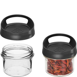 Glass container, 235 ml, with a lid for hanging – photo 2