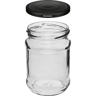 250 ml twist-off jar with black lids - 6 pcs – photo 3