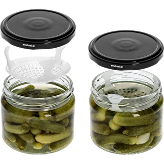 330 ml low jar with black Ø82/6 lid, 6 pcs – photo 6