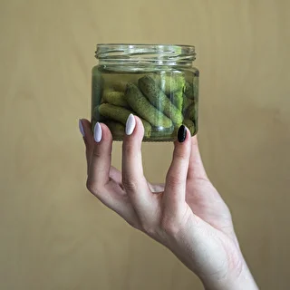 330 ml low jar with vichy check pattern Ø82/6 lid, 6 pcs – photo 8
