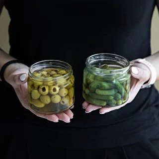 330 ml low jar with vichy check pattern Ø82/6 lid, 6 pcs – photo 9