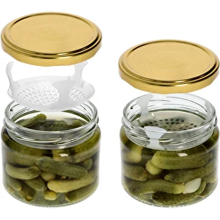330 ml jar with golden Ø82/6 lid, 6 pcs – photo 6