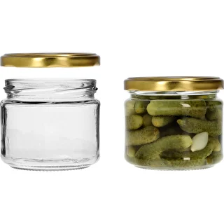 330 ml jar with golden Ø82/6 lid, 6 pcs – photo 5