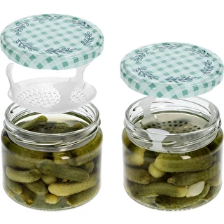 330 ml low jar with vichy check pattern Ø82/6 lid, 6 pcs – photo 5