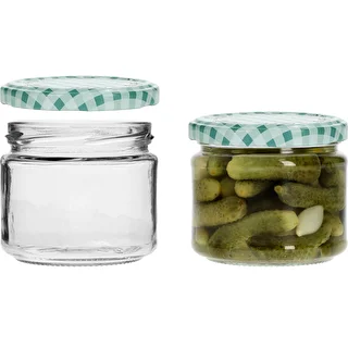330 ml low jar with vichy check pattern Ø82/6 lid, 6 pcs – photo 4