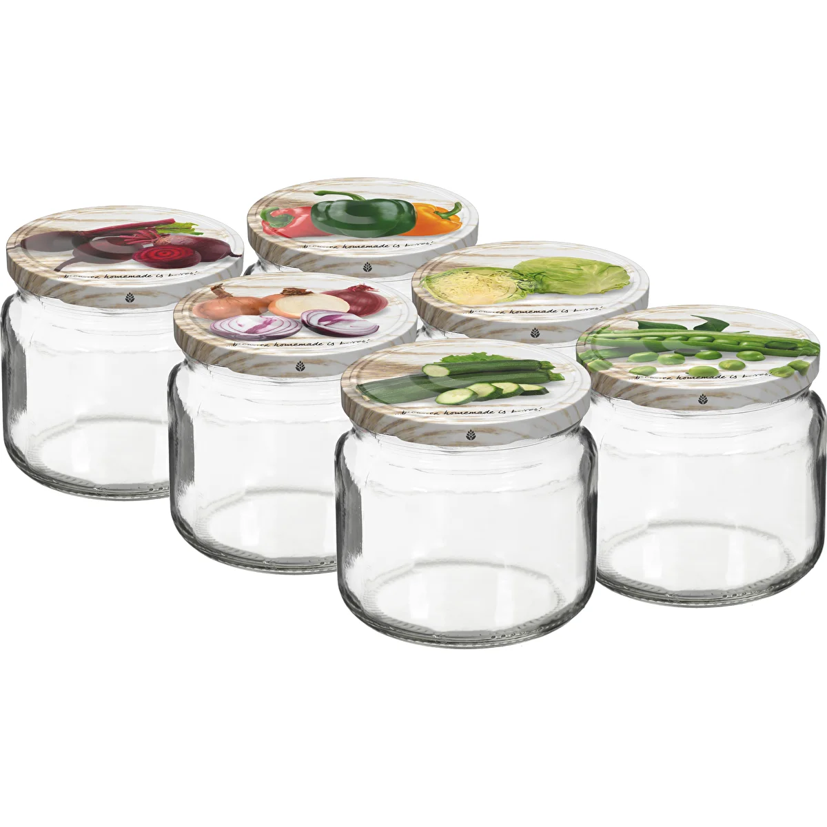370 ml twist off jar with coloured lid fi 82/6 -6pcs