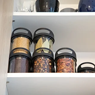 Glass container, 350 ml, with a lid for hanging – photo 7