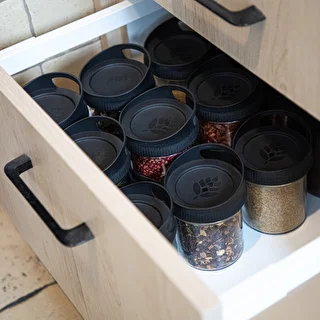 Glass container, 350 ml, with a lid for hanging – photo 8
